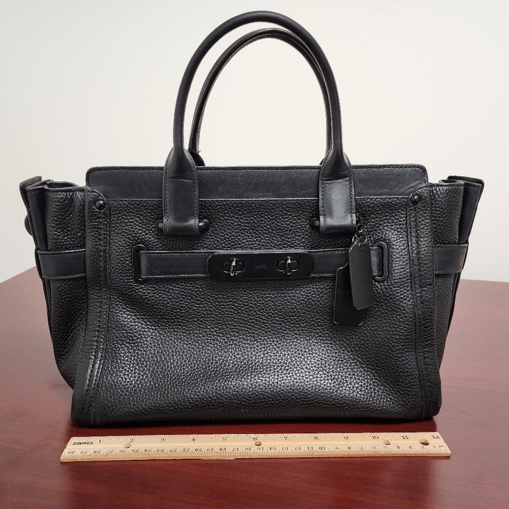 Coach Swagger in Black with gunmetal hardware